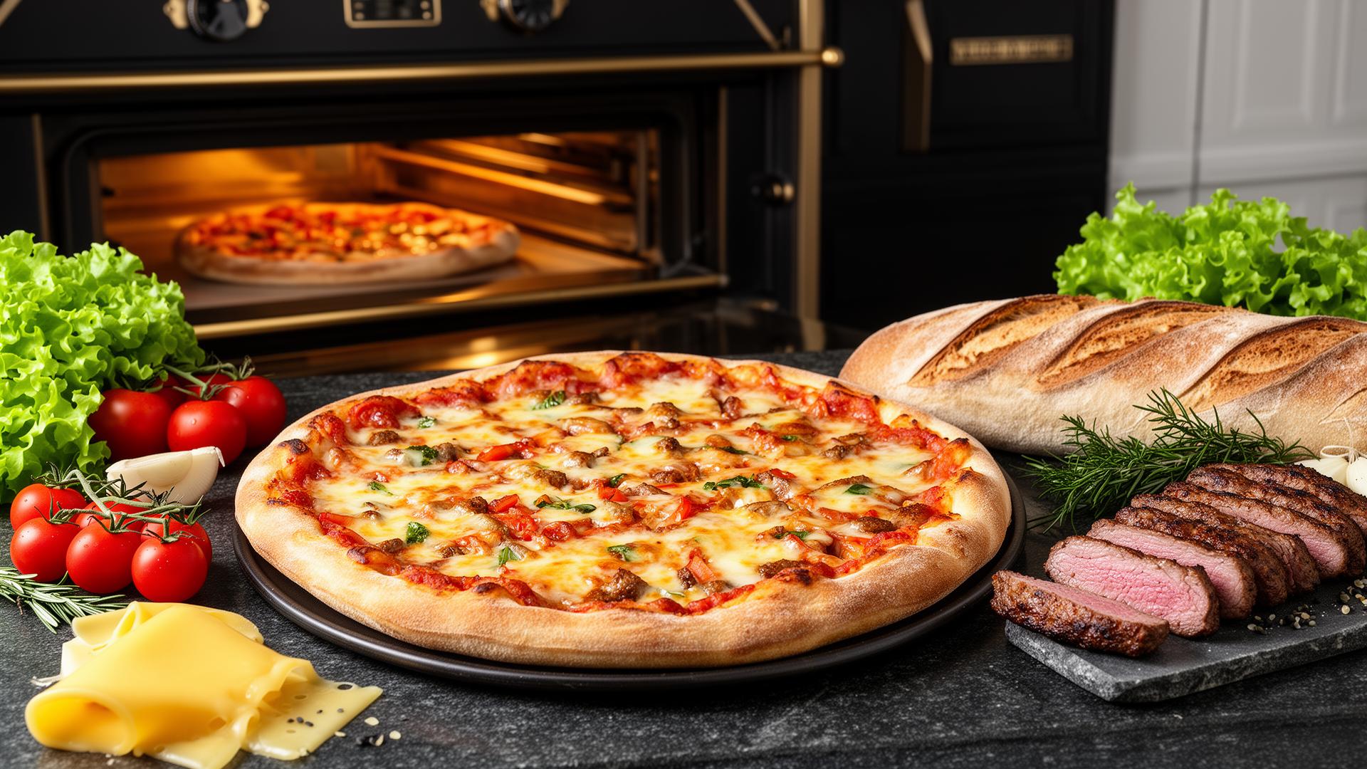 Frische Pizza aus dem Ofen mit Zutaten und Streetfood-Charakter bei Arezzo Micheldorf